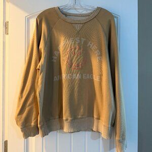 American Eagle Funday Graphic Sweatshirt (Sand)